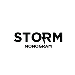 storm with initial letter with r modification as thunderbolt vector logo icon illustration design isolated white background