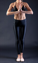 Naklejka premium female figure in clothes, studio portrait