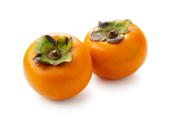 Japanese Persimmon on a White Background