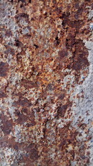 texture of rust and burnt paint on metal