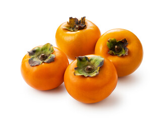 Japanese Persimmon on a White Background