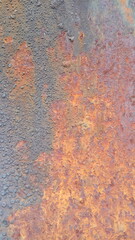 texture of rust and burnt paint on metal