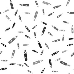 Black Marker pen icon isolated seamless pattern on white background. Felt-tip pen. Vector.