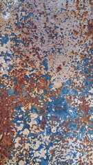 texture of rust and burnt paint on metal