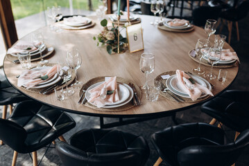 Table setting for wedding or event