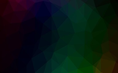 Obraz premium Dark Multicolor, Rainbow vector abstract polygonal texture.