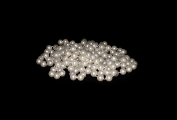 pearl isolated on black background