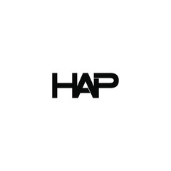 hap letter original monogram logo design