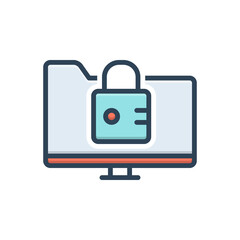 Color illustration icon for privatization