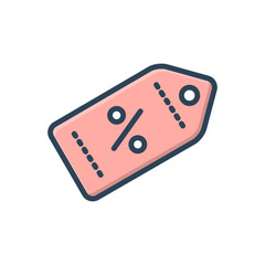 Color illustration icon for promocode