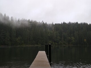 pier on lake