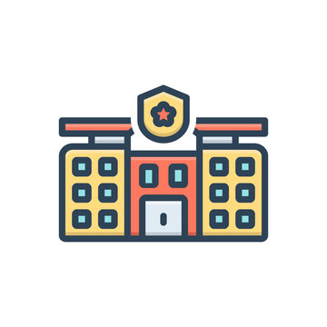 Color Illustration Icon For Precinct