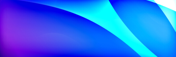 Fluid gradient neon color waves, vector abstract background