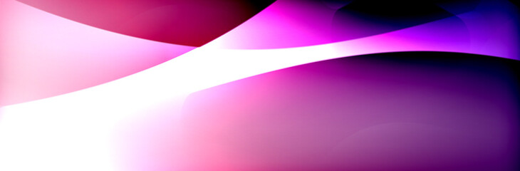 Fluid gradient neon color waves, vector abstract background