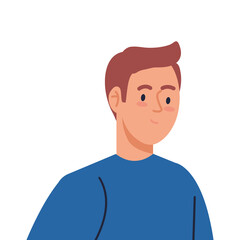 man cartoon design, Boy male person people human social media and portrait theme Vector illustration