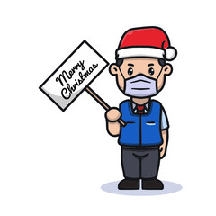 train engineer celebrating Christmas in pandemic