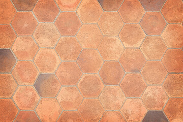 Hexagon tiles wall texture abstract for background