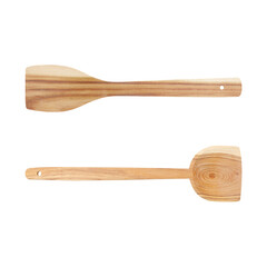 Wooden Spoon  isolated on White Background with clipping path