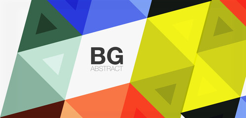 Mosaic triangle pattern abstract background for cover, banner, flyer and poster and other template