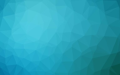 Light BLUE vector shining triangular background.