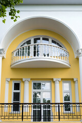 White building with columns in the classical style