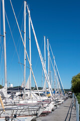 Obraz premium Seedorf, Marina, Segelboote, Ostsee, Mecklenburg-Vorpommern, Deutschland