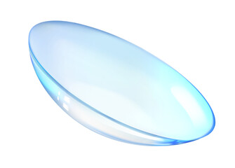 Transparent contact lens with reflections.