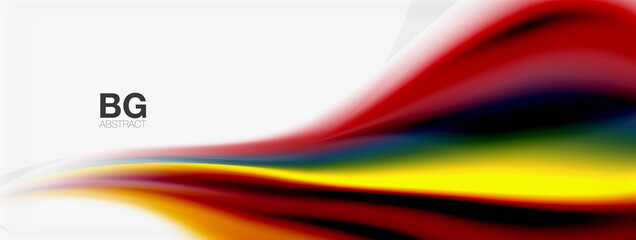 Abstract Background. Smooth flowing lines, blurred waves, rainbow color style stripes. Vector illustrations for covers, banners, flyers and posters and other