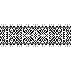 Traditional stripe ethnic motif pattern texture design vector in black white color
