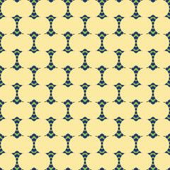 Fototapeta premium Vector seamless pattern texture background with geometric shapes, colored in yellow, green, blue colors.