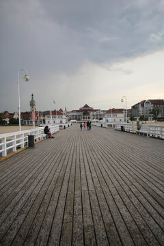 Square and promenade architcture landmark in Sopot art photography