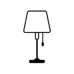 Table lamp flat style. Vector illustration.