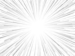 Space speed. Abstract starburst dynamic lines or rays. Vector illustration