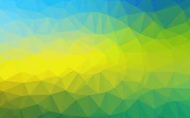 Light Blue, Yellow vector blurry triangle template.