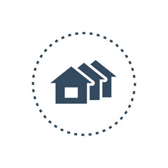 Home icon on white. Vector