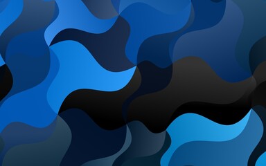 Dark BLUE vector pattern with lava shapes.