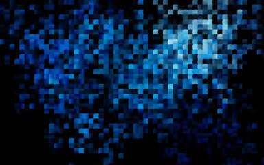 Dark BLUE vector template with crystals, rectangles.