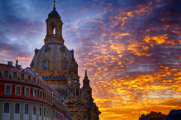 Dresden Sächsische Schweiz Frauenkirche Elbe  Deutschland Zwinger