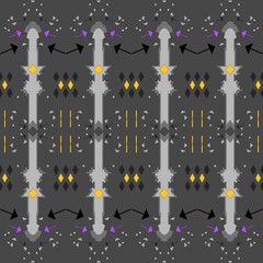 Seamless abstract pattern of geometric shapes in constructivism style.