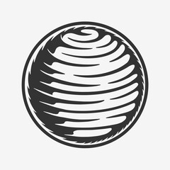 Vintage retro woodcut space galaxy planet. Can be used like emblem, logo, badge, label. mark, poster or print. Monochrome Graphic Art. Vector Illustration..