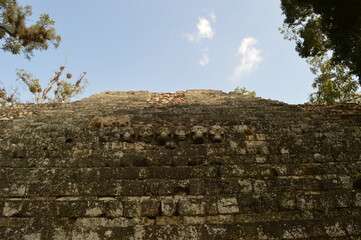 The Mayan ruins in the temple city of Copan in the jungle of Honduras, Central America
