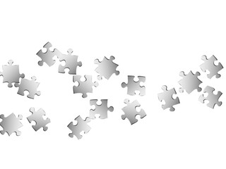 Game conundrum jigsaw puzzle metallic silver 