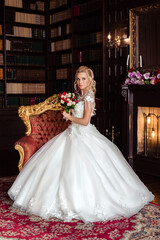 Fototapeta premium Fashion portrait of a beautiful bride