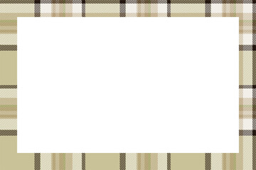 Vintage frame vector. Scottish border pattern retro style. Tartan plaid ornament.