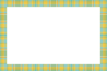 Vintage frame vector. Scottish border pattern retro style. Tartan plaid ornament.