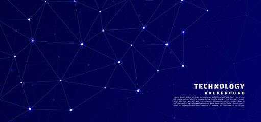 Technology line pattern design dot glow light.