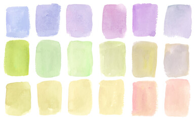 watercolor ベクターの水彩テクスチャ パレット パステルカラー