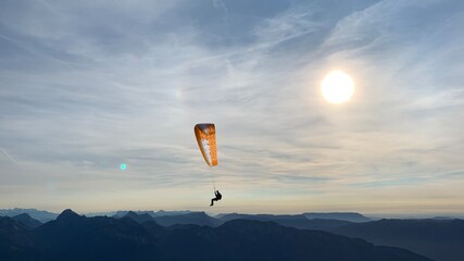 paraglider in the mountains