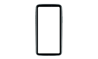 Smartphone with a blank screen lying on a flat surface. High Resolution Vector illustration of responsive web design ,app, template site,The shape of a modern mobile phone Designed New black frameless