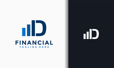 letter D graphic financial logo